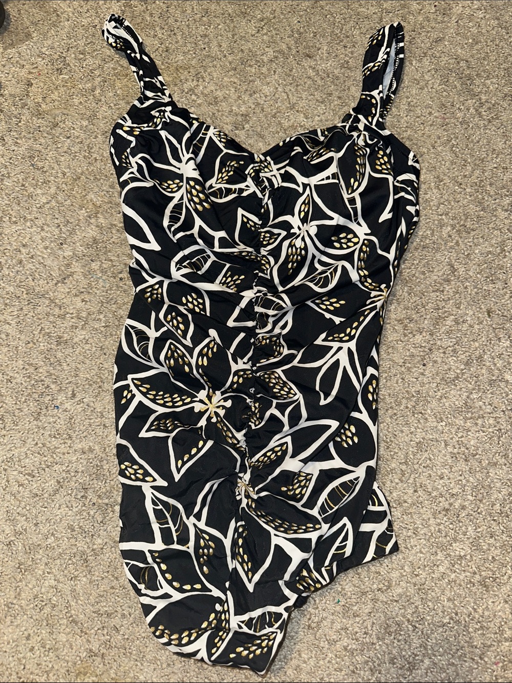 rose•marie•reid Black Floral Swimsuit